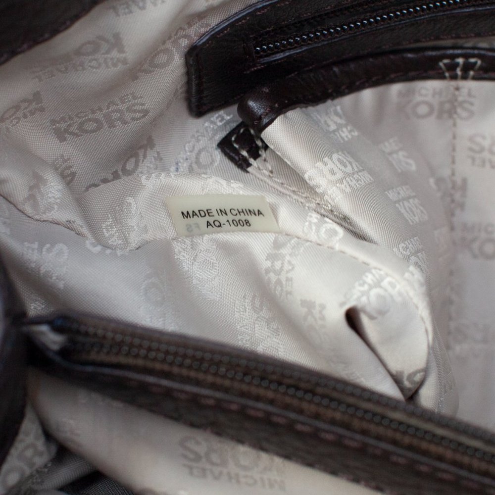 Michael Kors Hamilton Brown Carry All Leather Bag - Picture 8 of 10